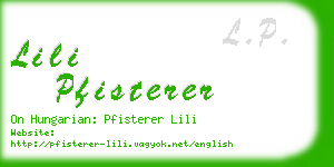 lili pfisterer business card